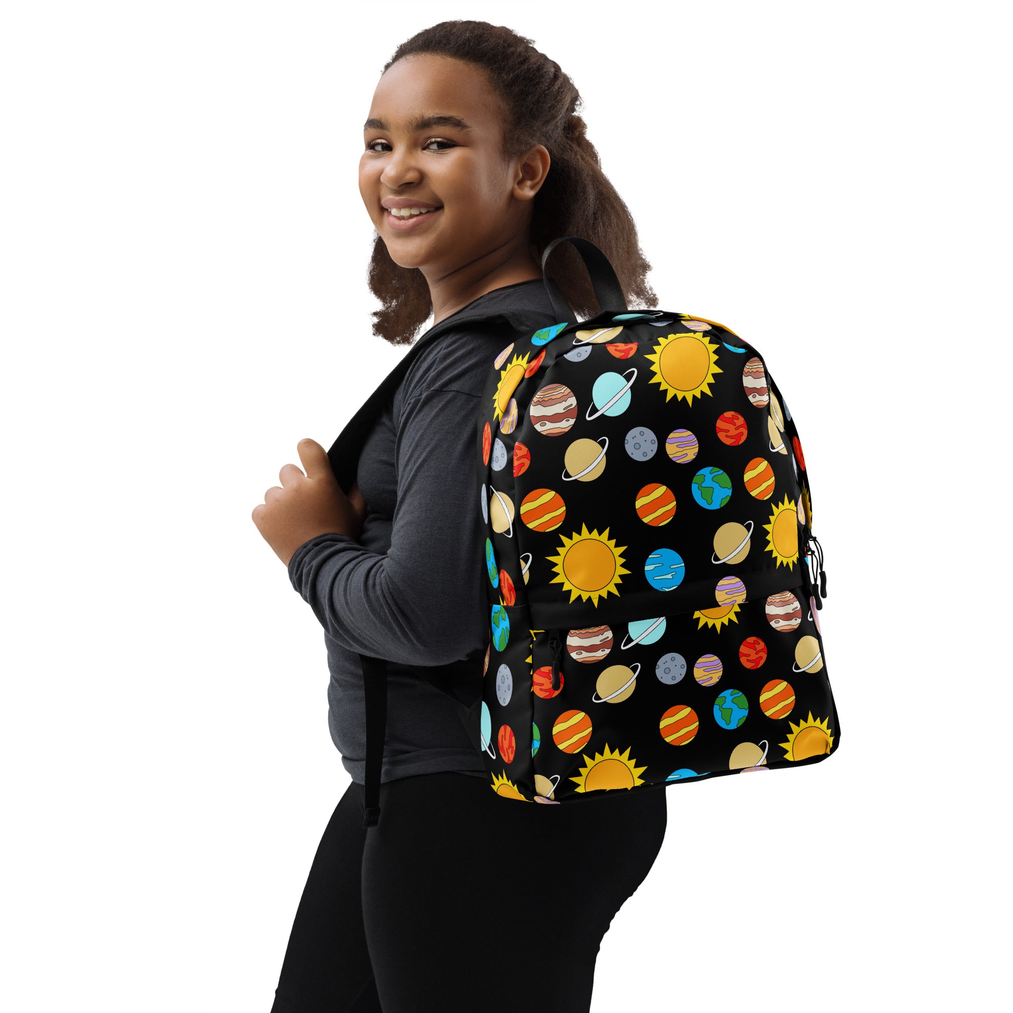 Kids Solar System Backpack - Water-Resistant School Bag With Adjustable Padded Straps & Breathable Mesh Back