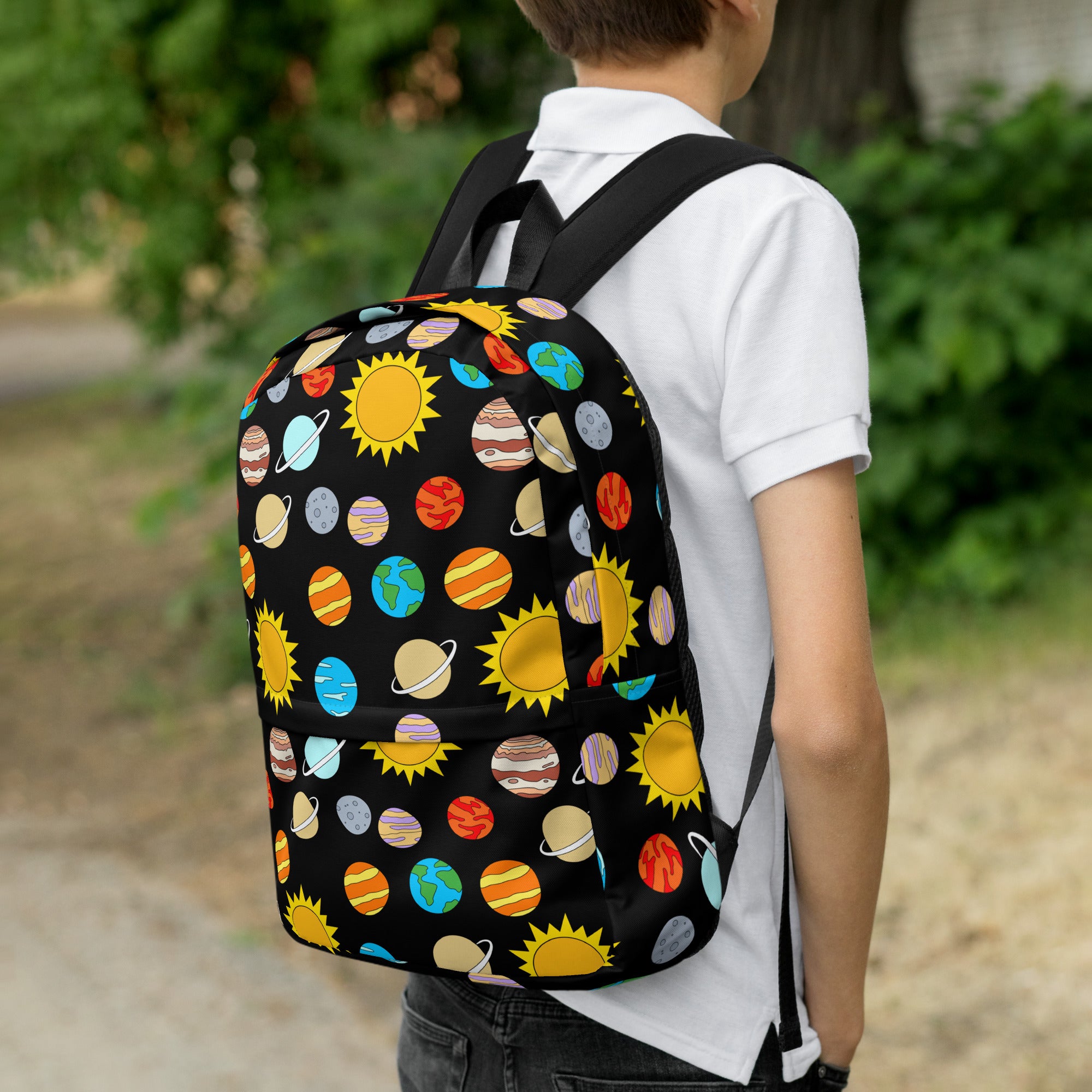 Kids Solar System Backpack - Water-Resistant School Bag With Adjustable Padded Straps & Breathable Mesh Back