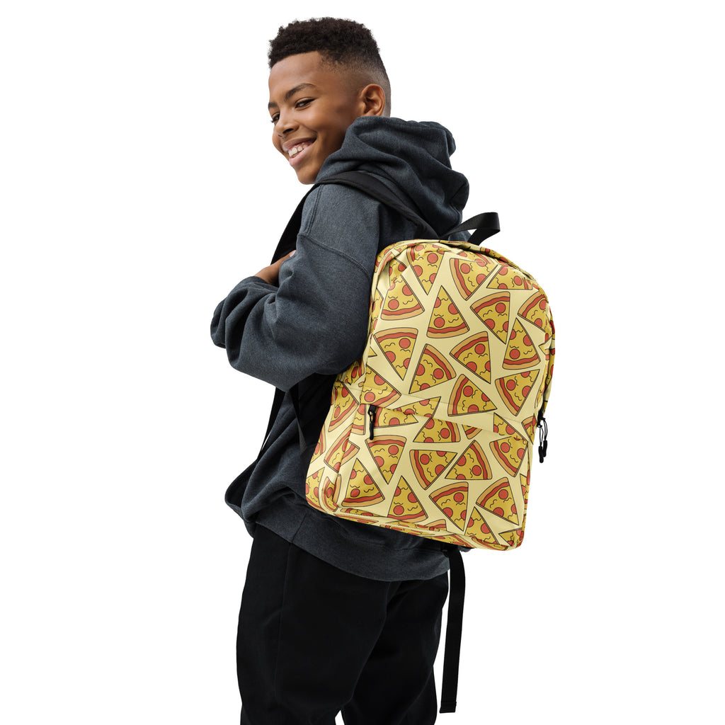 Kids Pizza Slice Backpack - Water-Resistant School Bag With Adjustable Padded Straps & Breathable Mesh Back