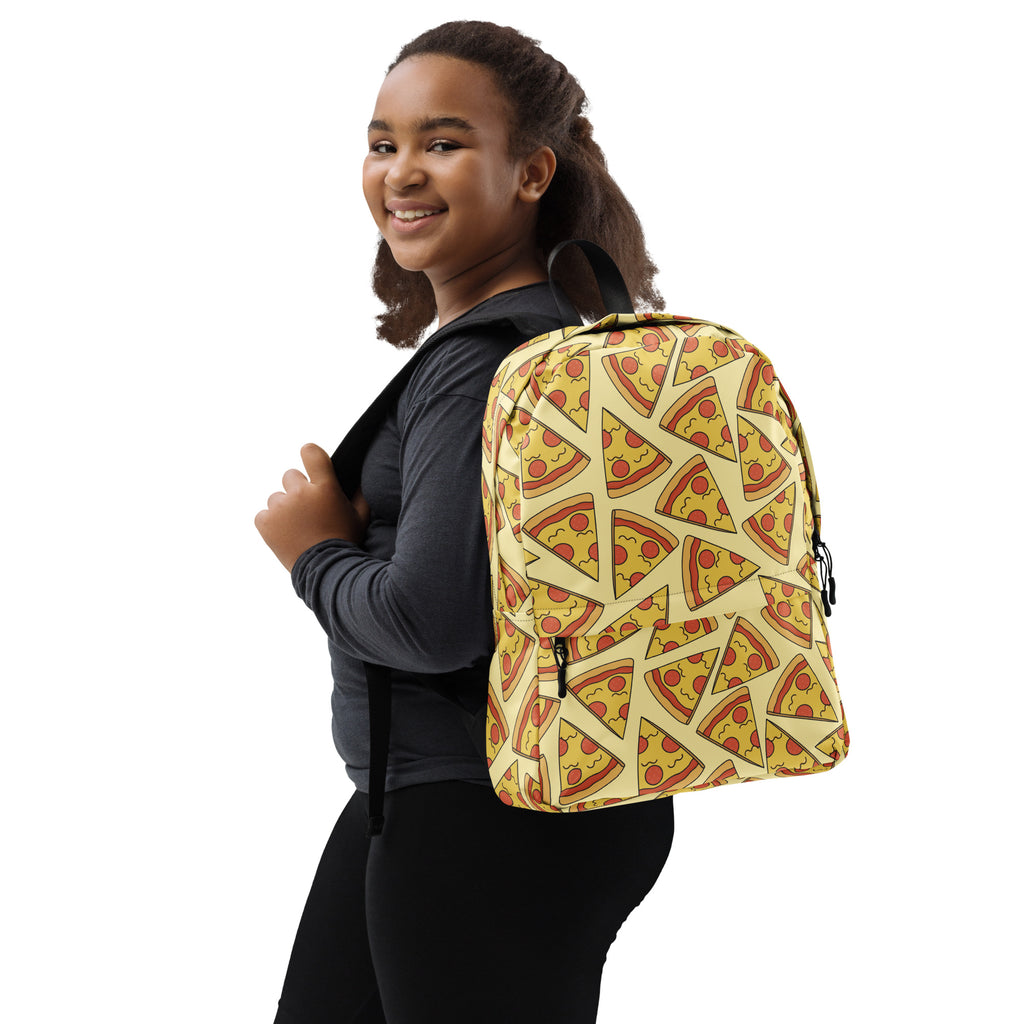 Kids Pizza Slice Backpack - Water-Resistant School Bag With Adjustable Padded Straps & Breathable Mesh Back