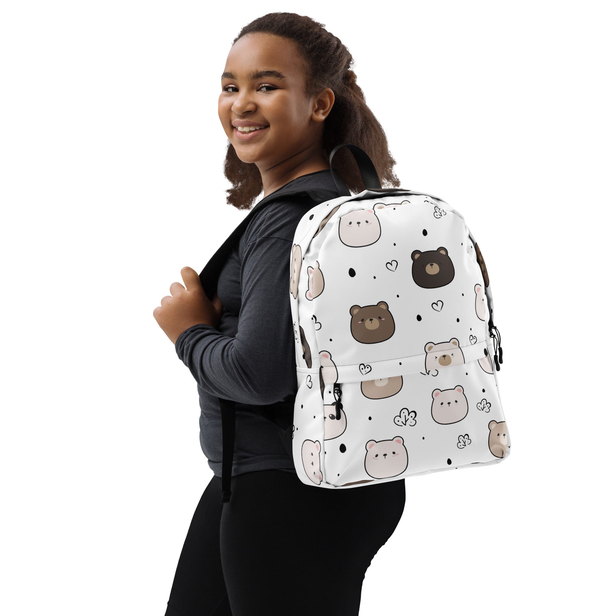 Kids Cute Bear Backpack - Water-Resistant School Bag With Adjustable Padded Straps & Breathable Mesh Back