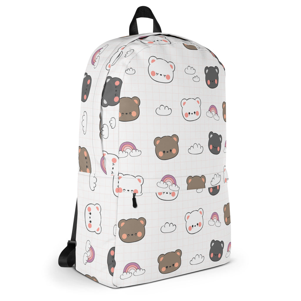 Girls Kawaii Bear Backpack - Water-Resistant School Bag With Adjustable Padded Straps & Breathable Mesh Back