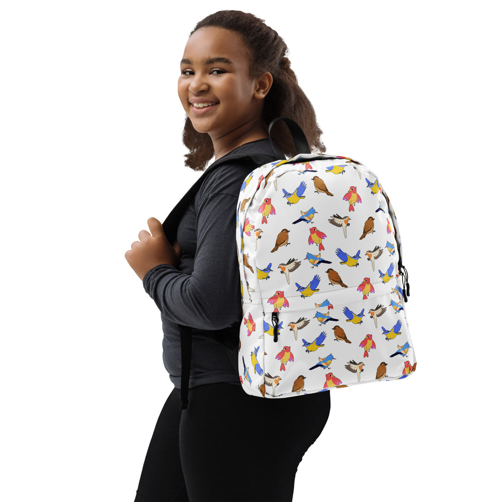 Kids Colorful Bird Backpack - Water-Resistant School Bag With Adjustable Padded Straps & Breathable Mesh Back
