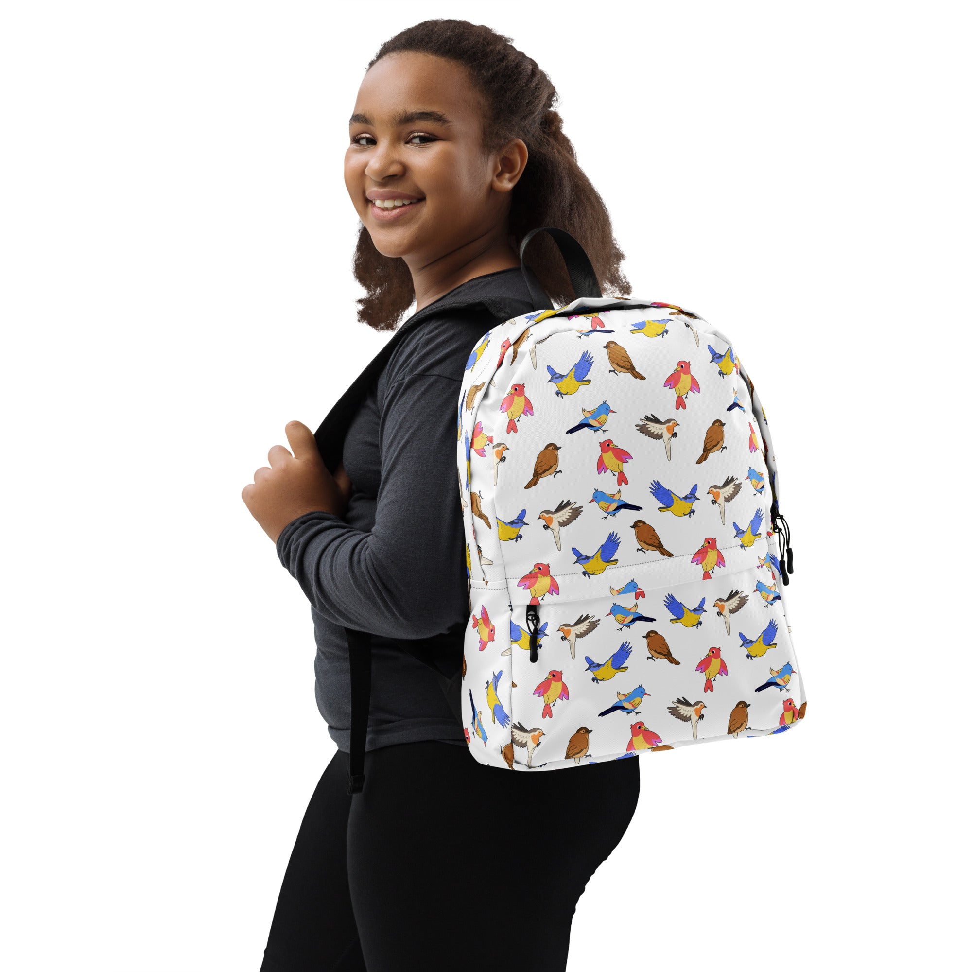 Kids Colorful Bird Backpack - Water-Resistant School Bag With Adjustable Padded Straps & Breathable Mesh Back