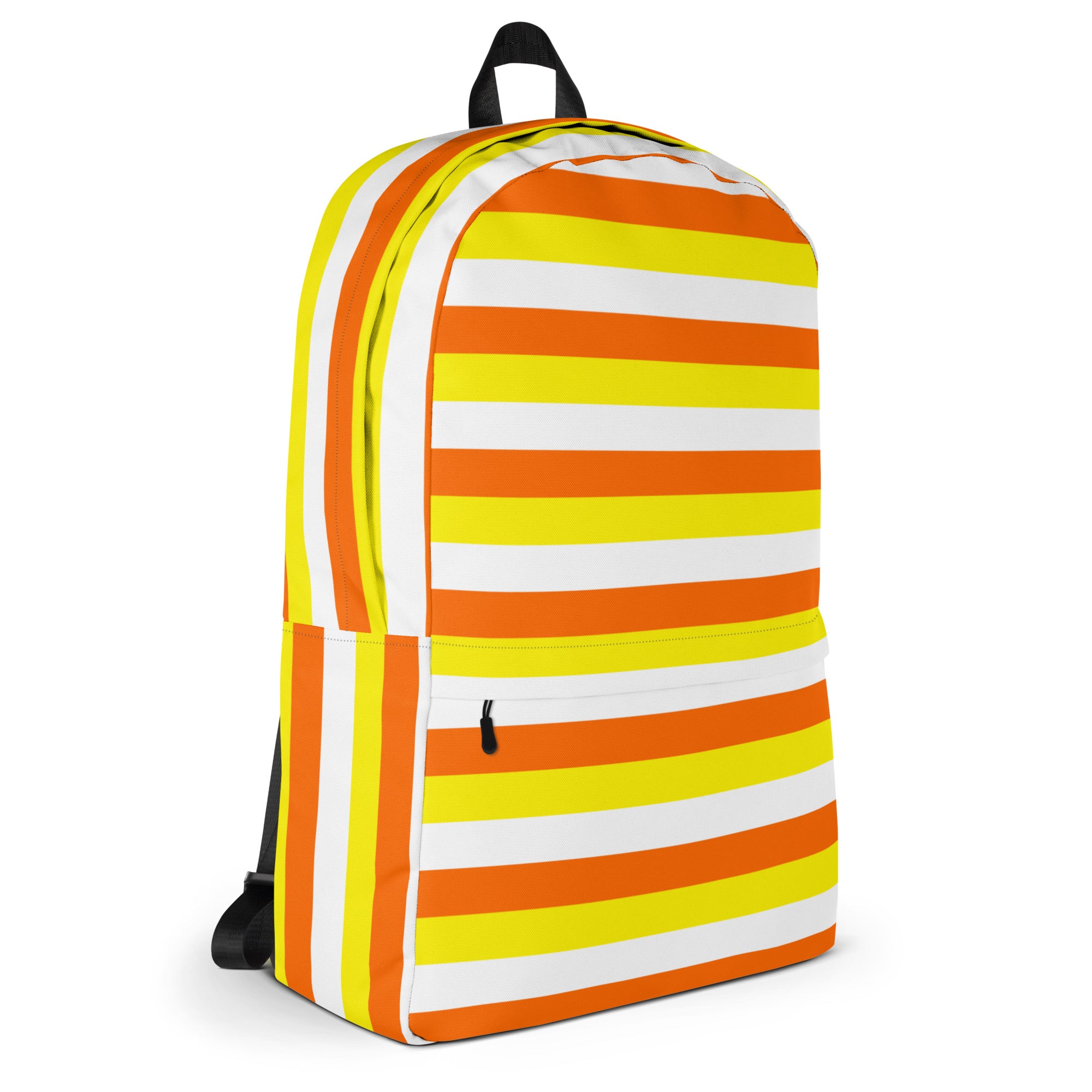Kids Candy Corn Stripes Backpack - Water-Resistant School Bag With Adjustable Padded Straps & Breathable Mesh Back