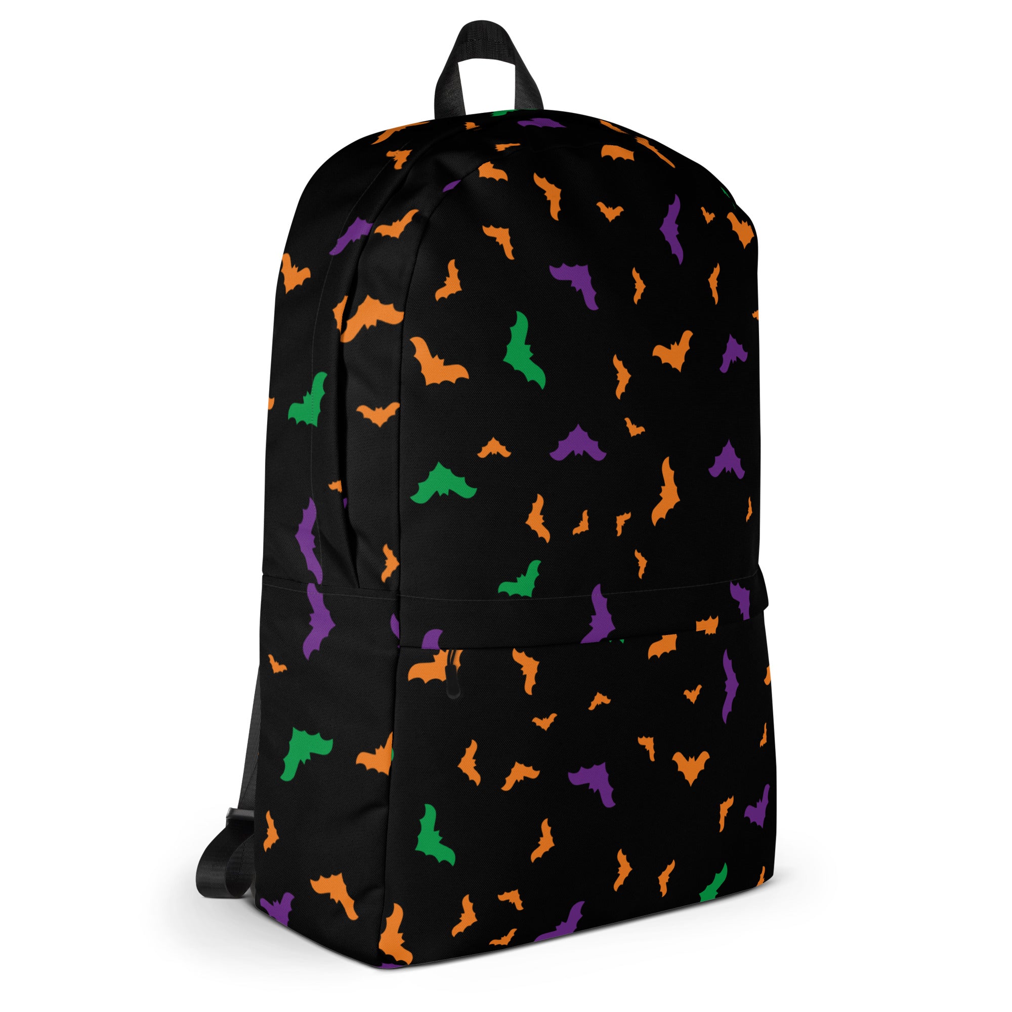 Kids Colorful Halloween Bat Backpack - Water-Resistant School Bag With Adjustable Padded Straps & Breathable Mesh Back