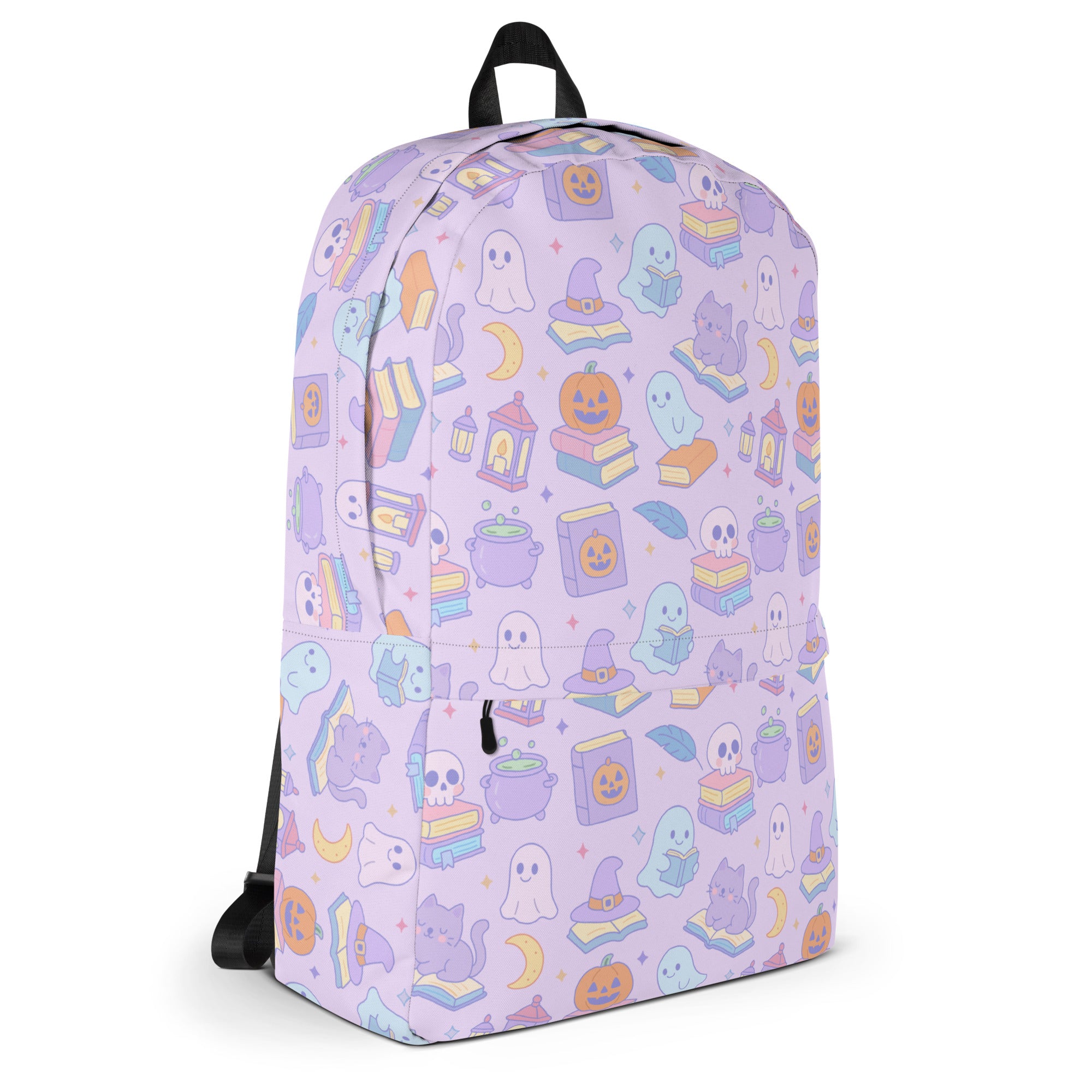 Girls Cute Pastel Halloween Backpack - Water-Resistant School Bag With Adjustable Padded Straps & Breathable Mesh Back