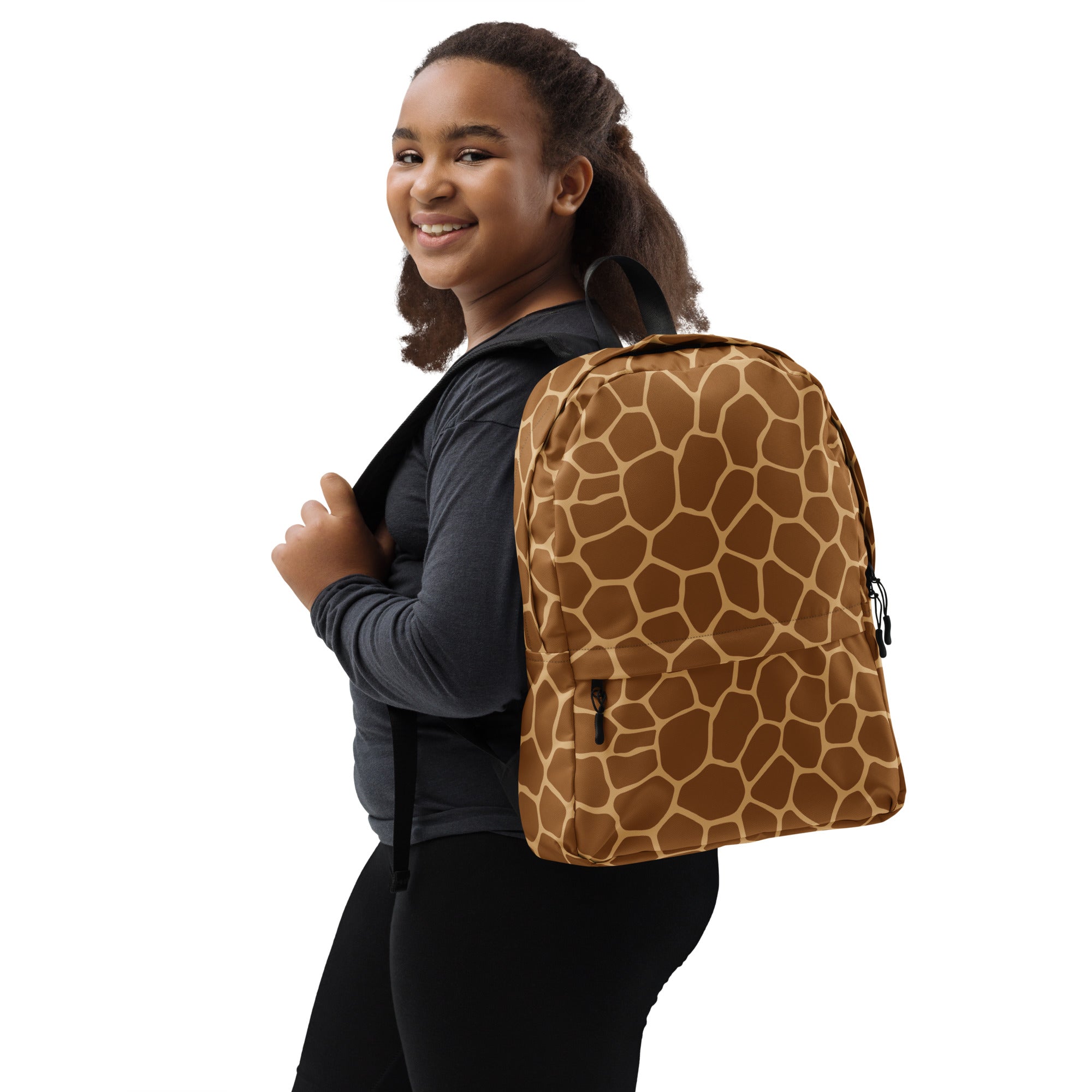Kids Giraffe Print Backpack - Water-Resistant School Bag With Adjustable Padded Straps & Breathable Mesh Back