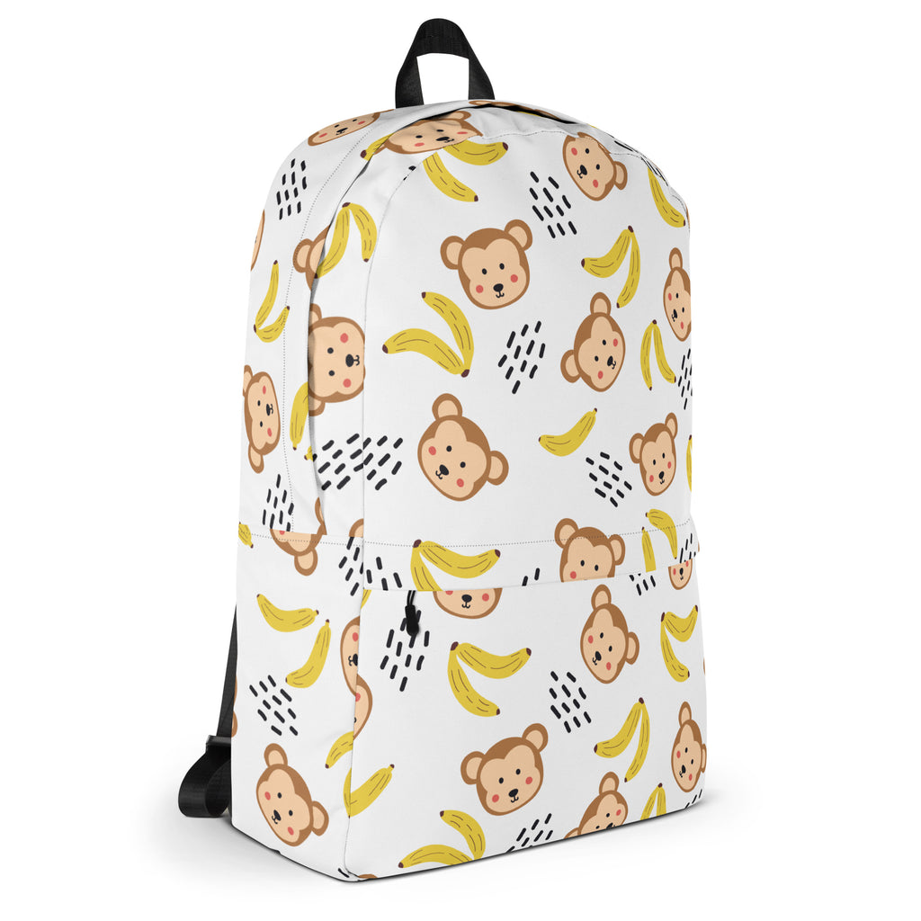 Kids Monkey Banana Backpack - Water-Resistant School Bag With Adjustable Padded Straps & Breathable Mesh Back