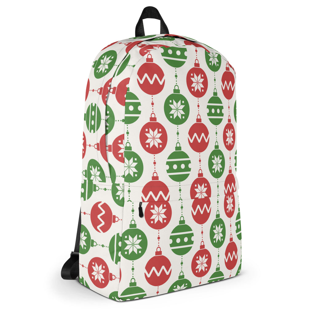 Kids Christmas Ornament Backpack - Water-Resistant School Bag With Adjustable Padded Straps & Breathable Mesh Back