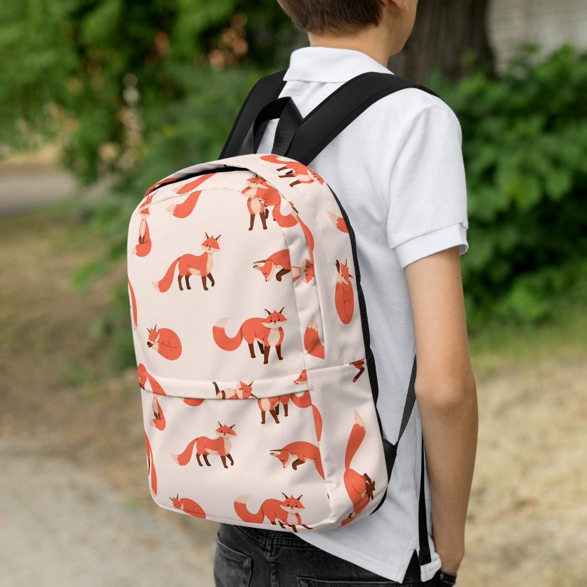 Kids Fox Backpack - Water-Resistant School Bag With Adjustable Padded Straps & Breathable Mesh Back