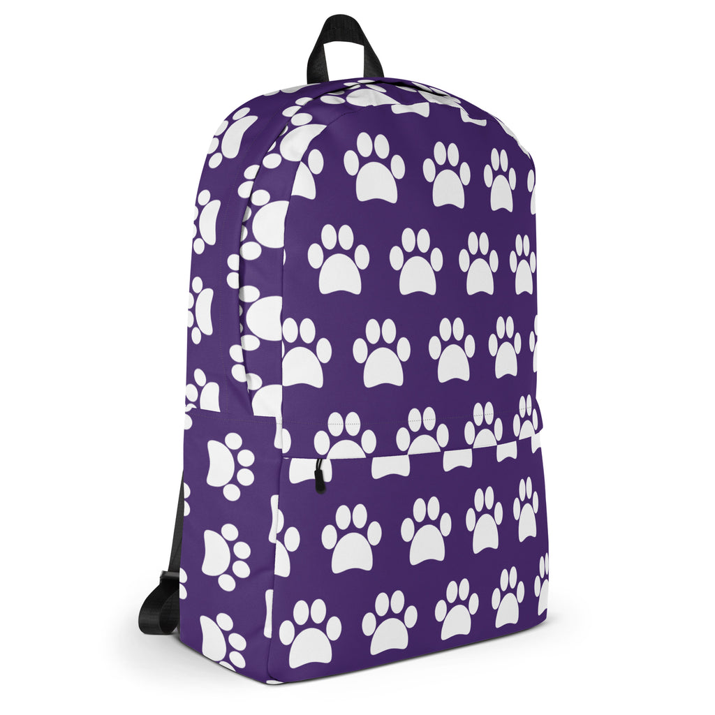 Girls Purple Print Backpack - Water-Resistant School Bag With Adjustable Padded Straps & Breathable Mesh Back