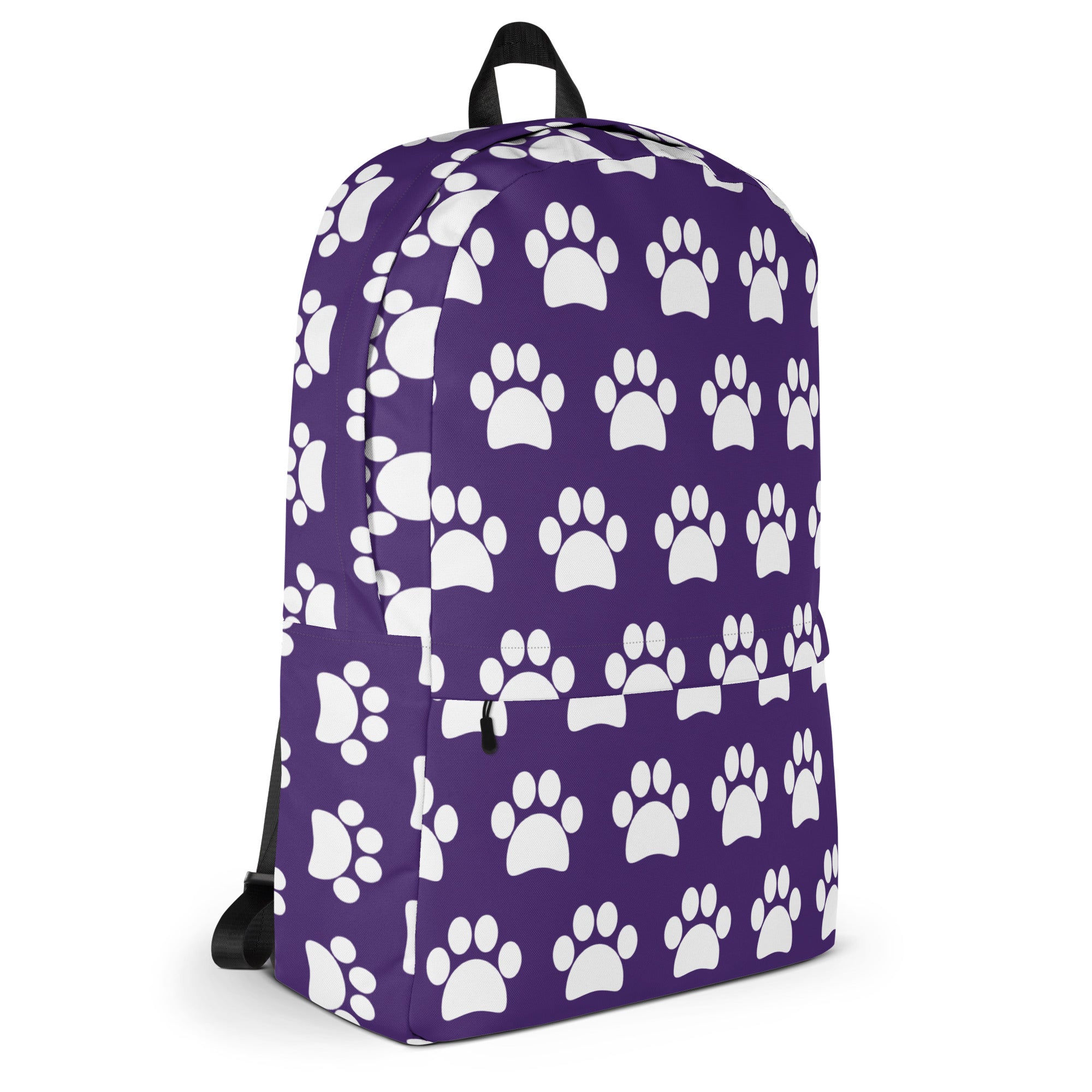 Girls Purple Print Backpack - Water-Resistant School Bag With Adjustable Padded Straps & Breathable Mesh Back