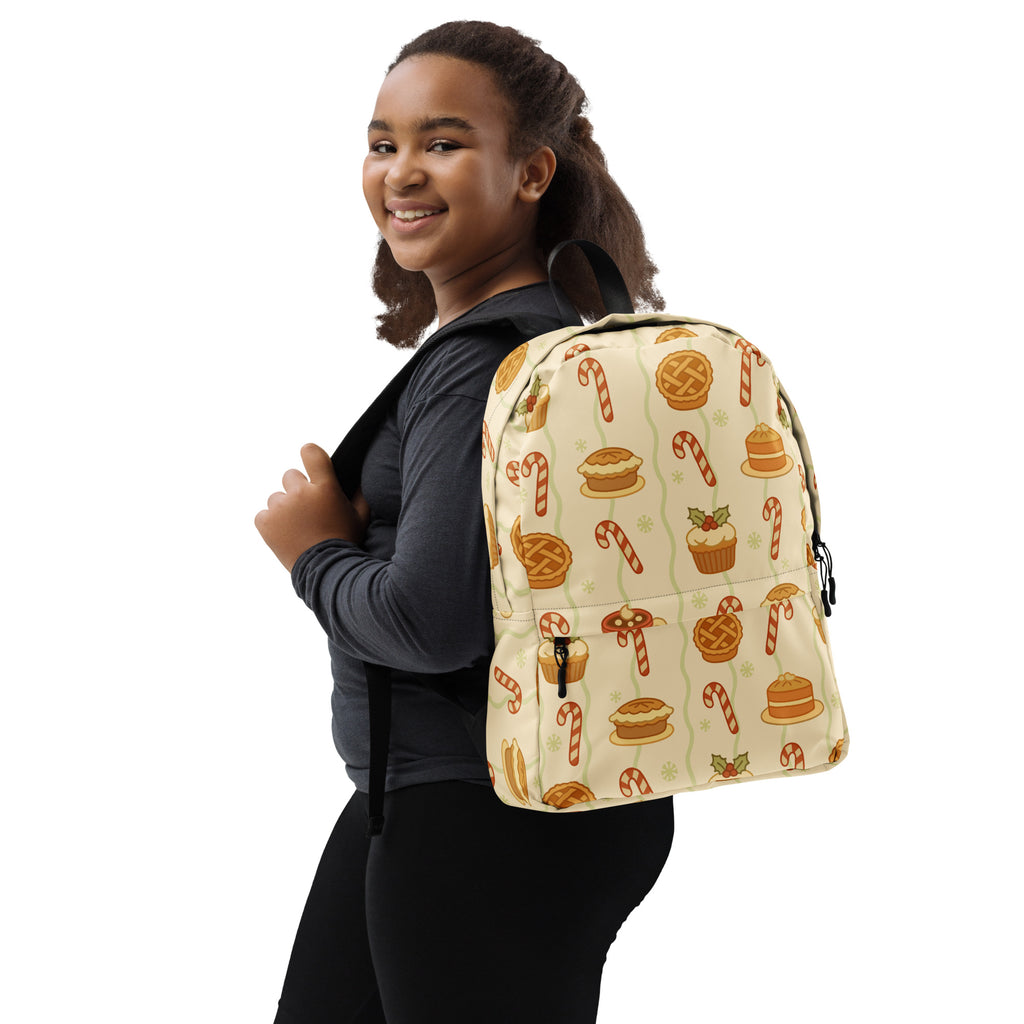 Kids Christmas Dessert Backpack - Water-Resistant School Bag With Adjustable Padded Straps & Breathable Mesh Back