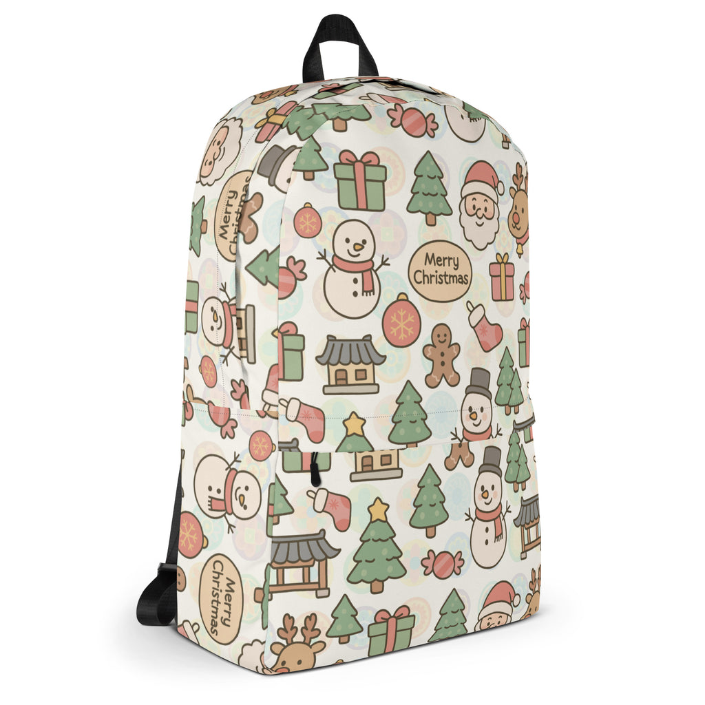 Kids Pastel Christmas Backpack - Water-Resistant School Bag With Adjustable Padded Straps & Breathable Mesh Back (Copy)