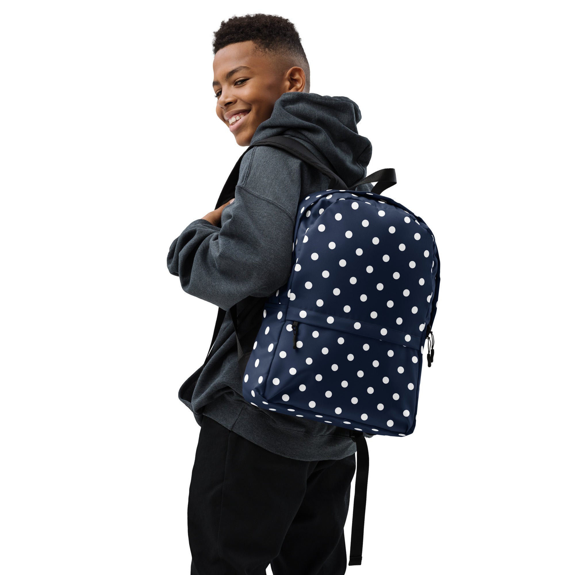 Kids Navy Backpack - Water-Resistant School Bag With Adjustable Padded Straps & Breathable Mesh Back