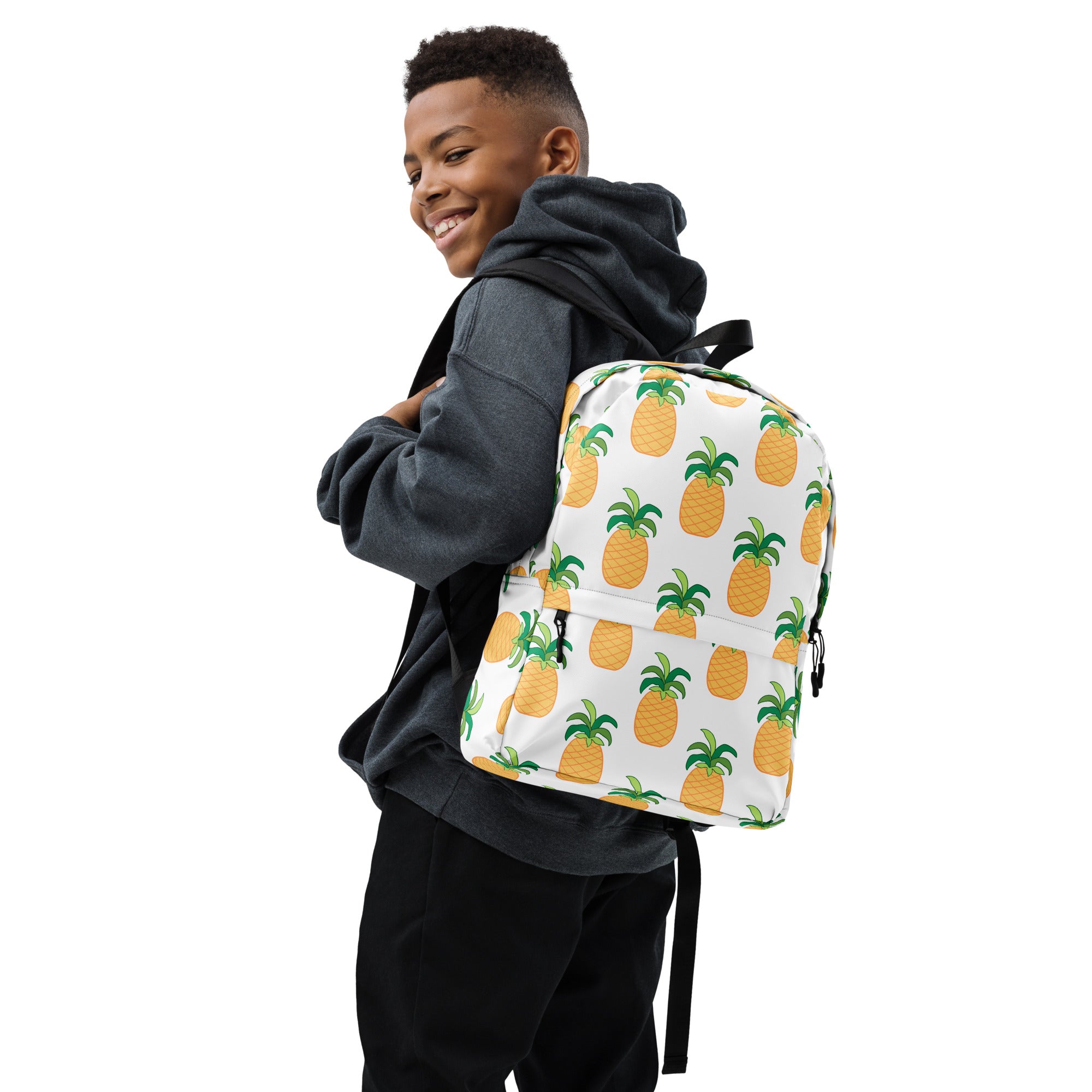 Kids Pineapple Backpack - Water-Resistant School Bag With Adjustable Padded Straps & Breathable Mesh Back