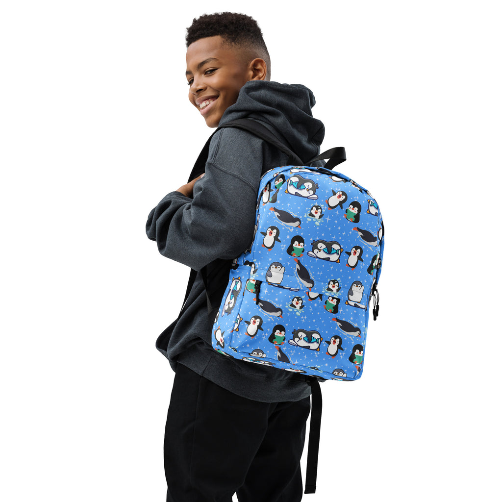 Kids Penguin Backpack - Water-Resistant School Bag With Adjustable Padded Straps & Breathable Mesh Back