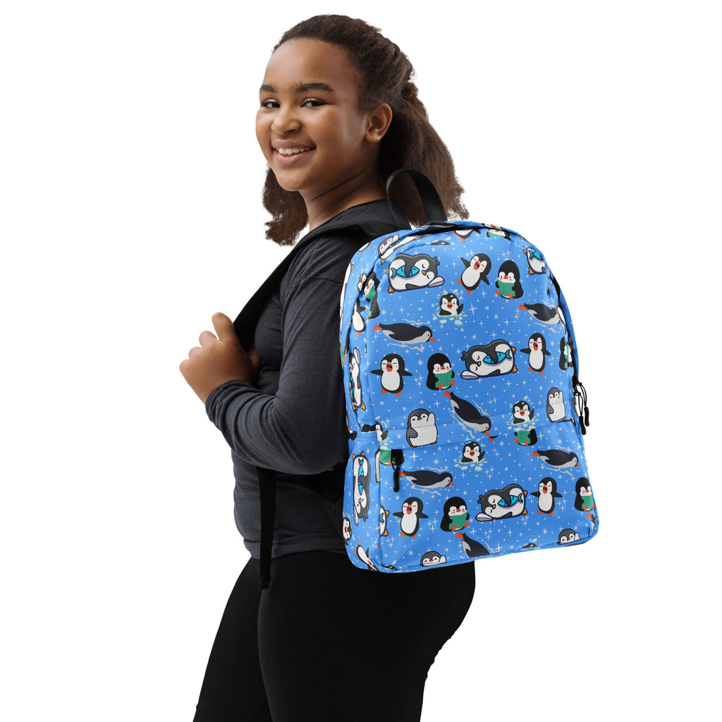Kids Penguin Backpack - Water-Resistant School Bag With Adjustable Padded Straps & Breathable Mesh Back