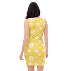 Women's Yellow Daisy Bodycon Dress – Buttery Soft Fit With UPF 50+ Sun Protection