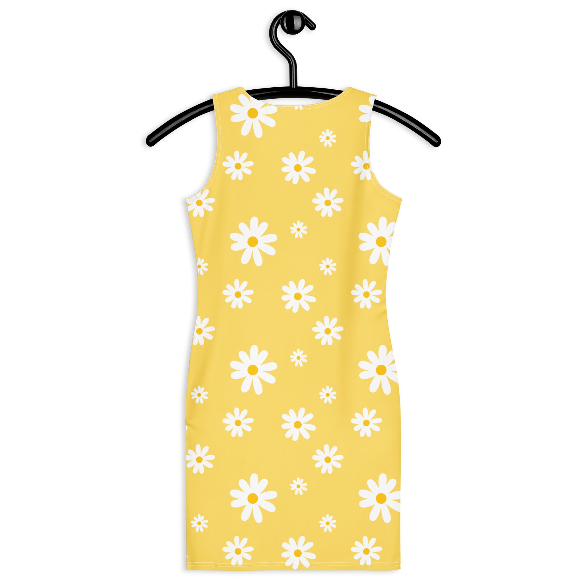 Women's Yellow Daisy Bodycon Dress – Buttery Soft Fit With UPF 50+ Sun Protection