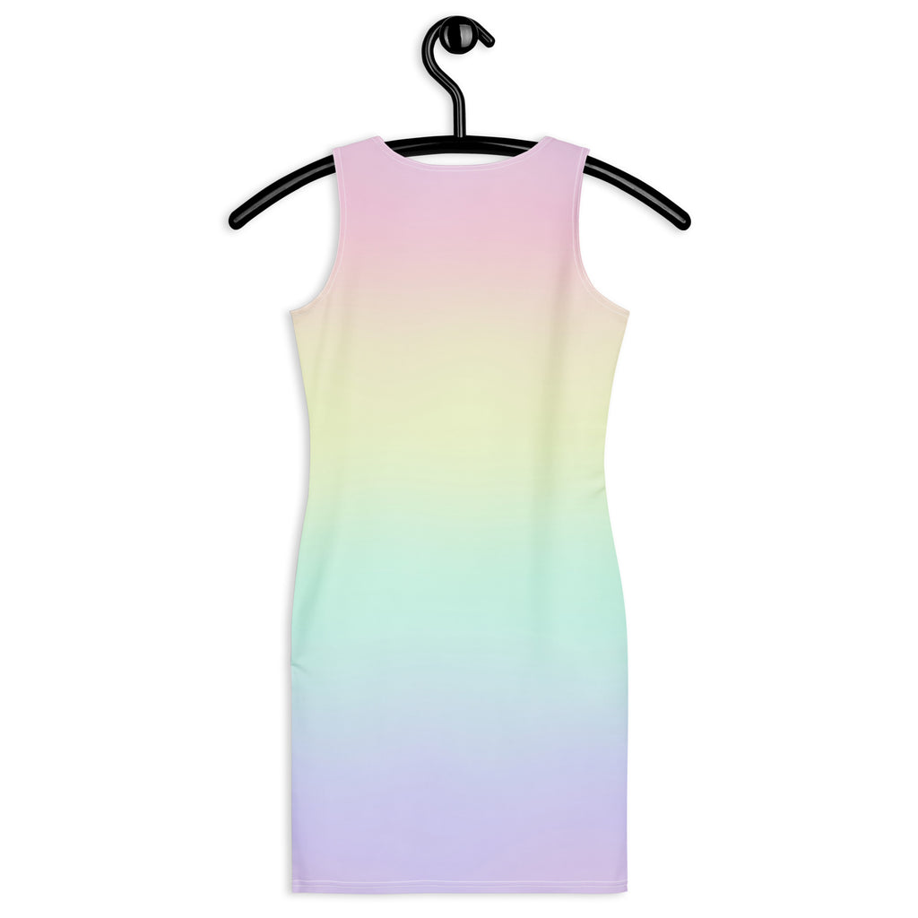 Women's Pastel Rainbow Bodycon Dress – Buttery Soft Fit With UPF 50+ Sun Protection