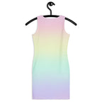 Women's Pastel Rainbow Bodycon Dress – Buttery Soft Fit With UPF 50+ Sun Protection