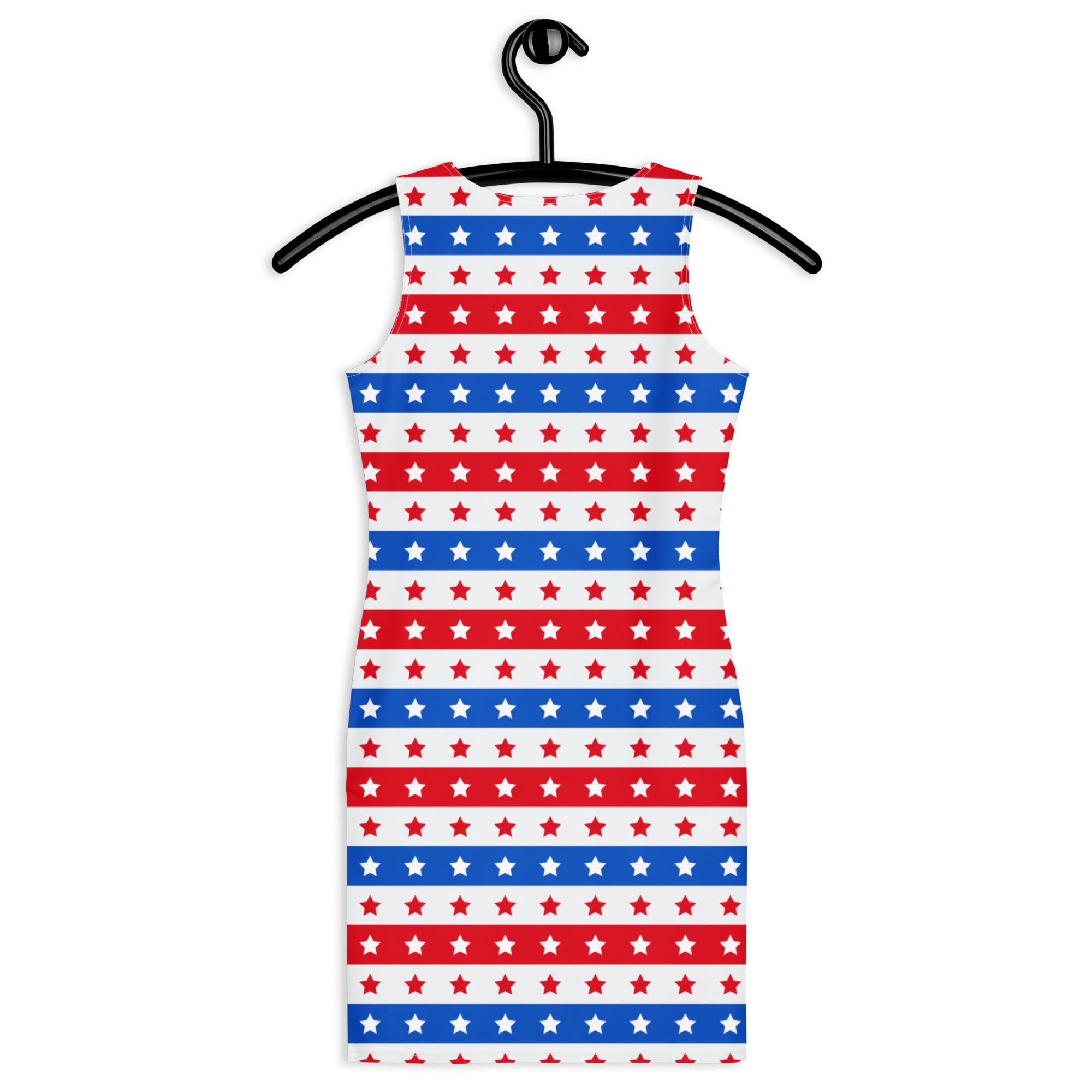 Women's Patriotic Stars and Stripes Bodycon Dress – Buttery Soft Fit With UPF 50+ Sun Protection