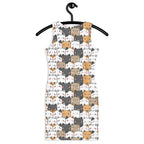 Women's Kawaii Cats Bodycon Dress – Buttery Soft Fit With UPF 50+ Sun Protection