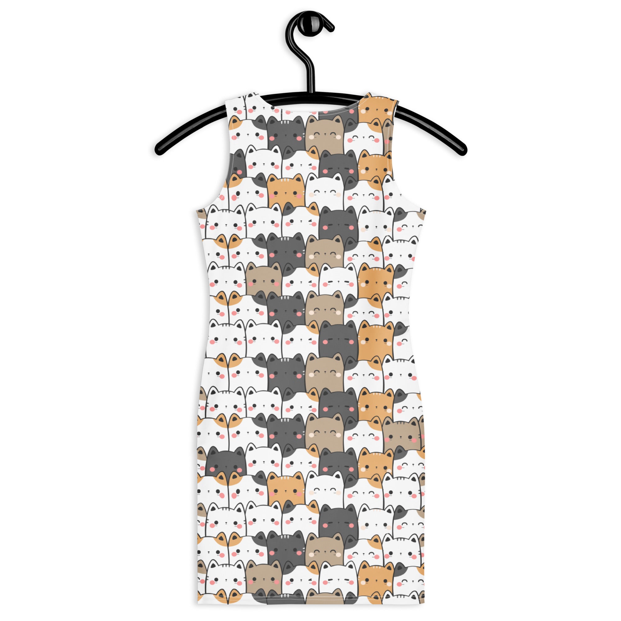 Women's Kawaii Cats Bodycon Dress – Buttery Soft Fit With UPF 50+ Sun Protection