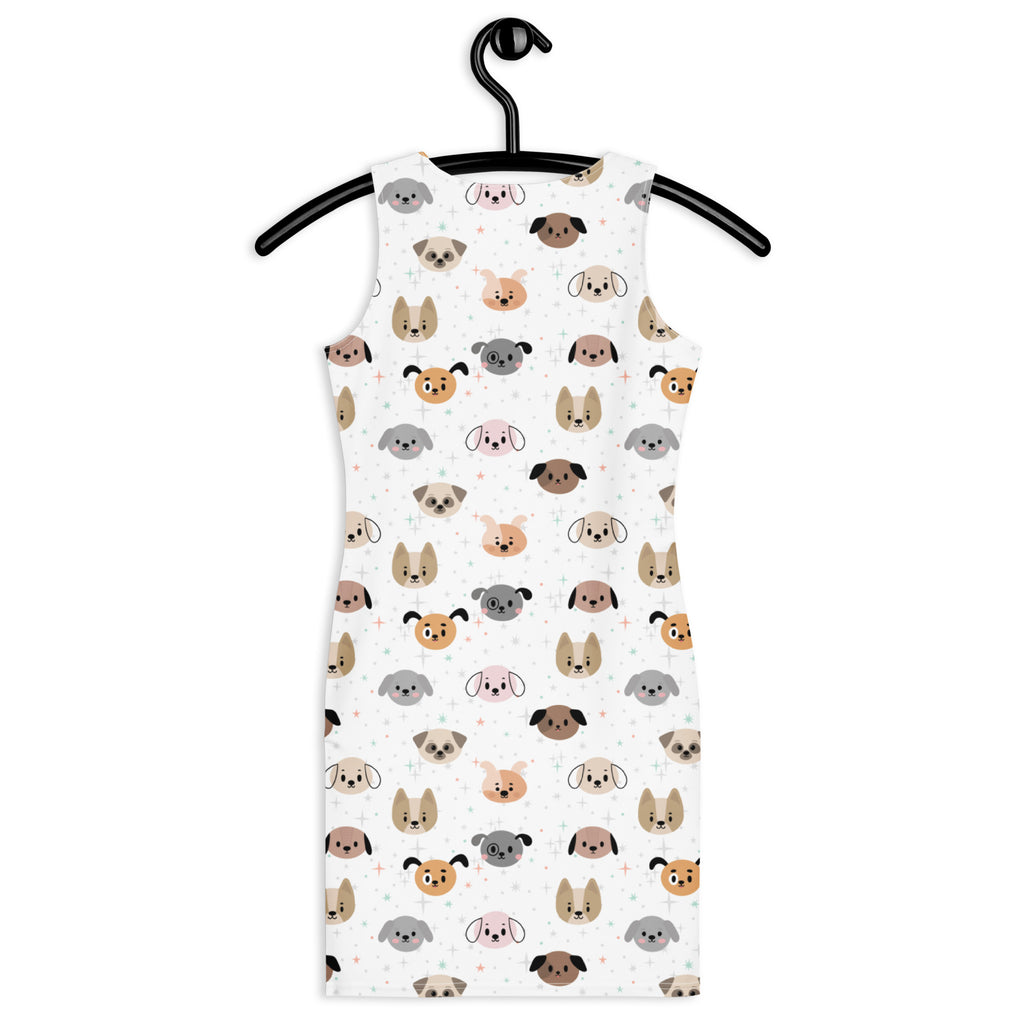 Women's Dog Face Bodycon Dress – Buttery Soft Fit With UPF 50+ Sun Protection