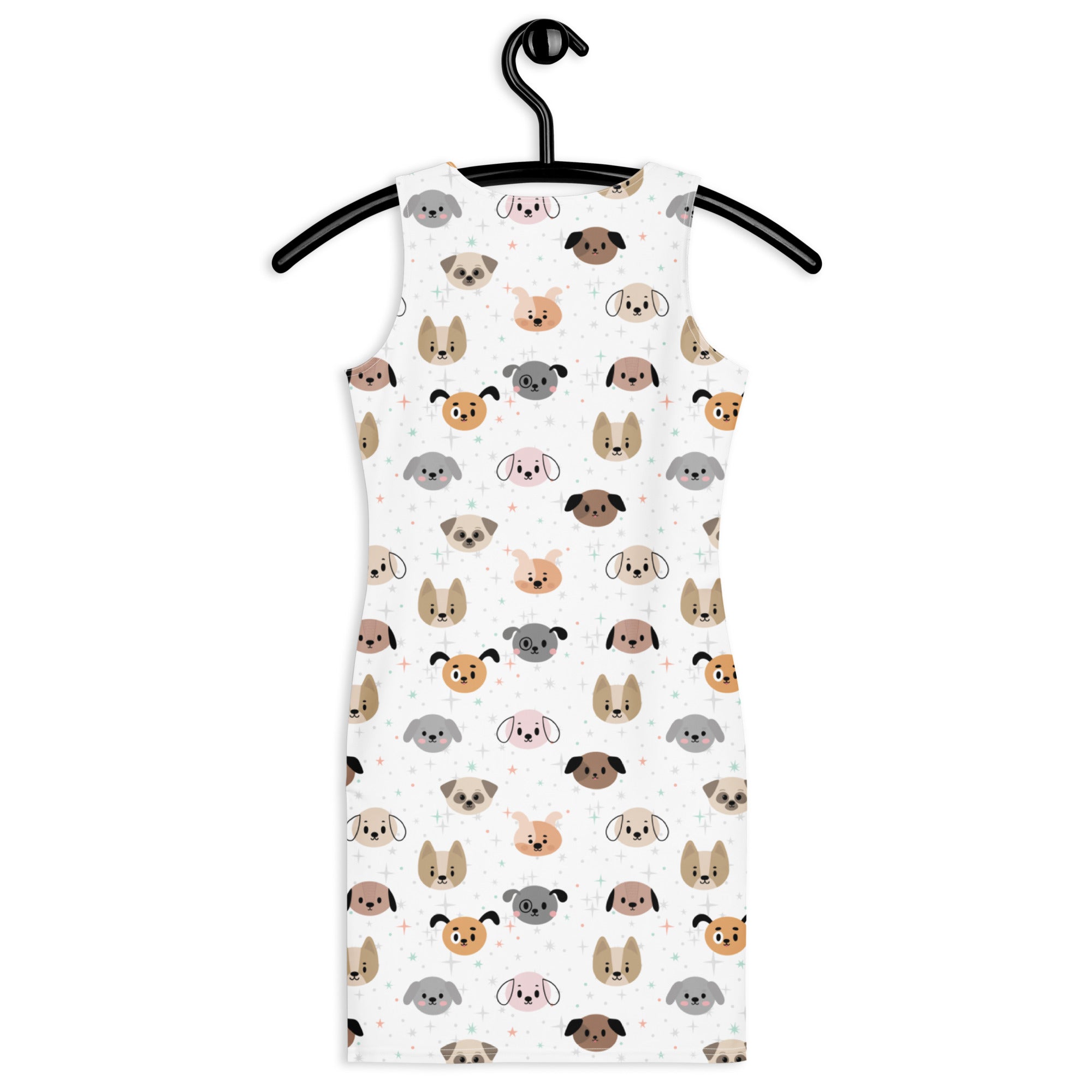 Women's Dog Face Bodycon Dress – Buttery Soft Fit With UPF 50+ Sun Protection