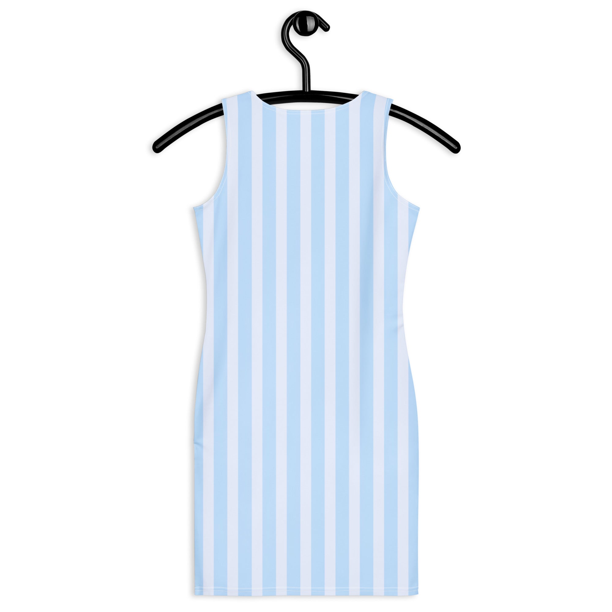 Women's Light Blue Striped Bodycon Dress – Buttery Soft Fit With UPF 50+ Sun Protection