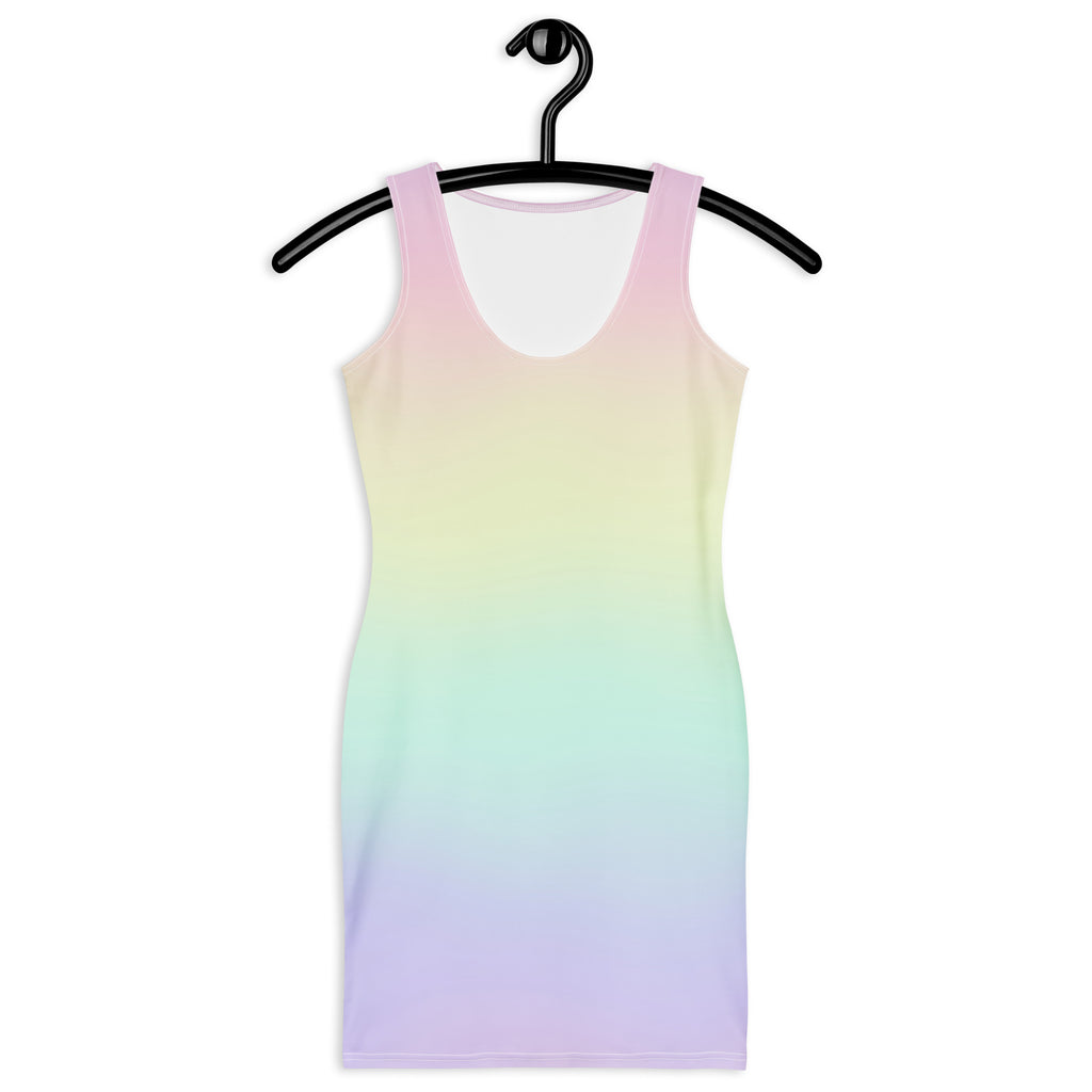 Women's Pastel Rainbow Bodycon Dress – Buttery Soft Fit With UPF 50+ Sun Protection