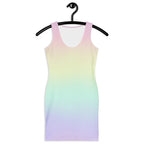 Women's Pastel Rainbow Bodycon Dress – Buttery Soft Fit With UPF 50+ Sun Protection