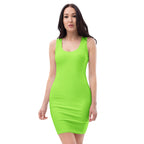 Women's Lime Green Bodycon Dress – Buttery Soft Fit With UPF 50+ Sun Protection