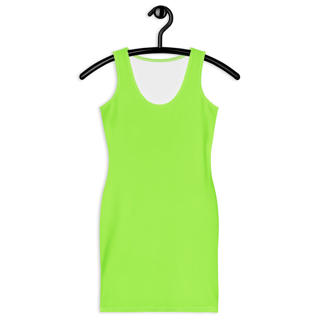 Women's Lime Green Bodycon Dress – Buttery Soft Fit With UPF 50+ Sun Protection