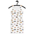 Women's Dog Face Bodycon Dress – Buttery Soft Fit With UPF 50+ Sun Protection