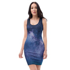 Women's Realistic Galaxy Bodycon Dress – Buttery Soft Fit With UPF 50+ Sun Protection