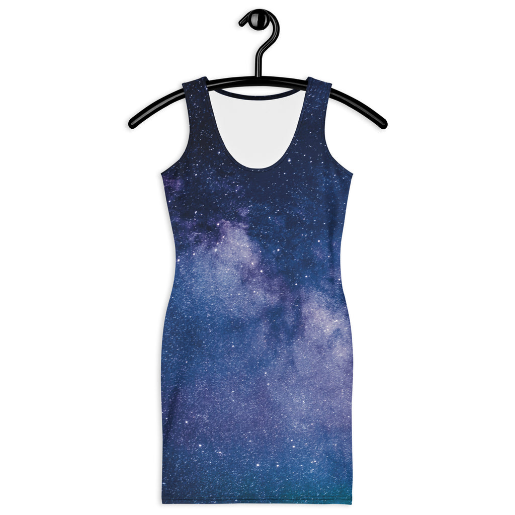Women's Realistic Galaxy Bodycon Dress – Buttery Soft Fit With UPF 50+ Sun Protection