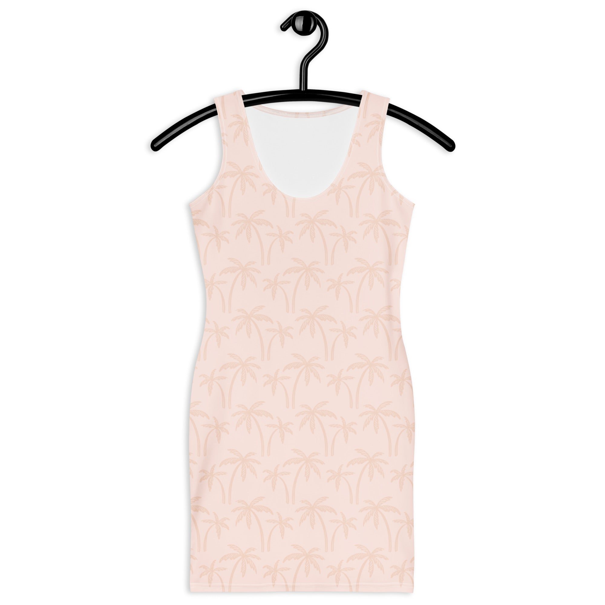 Women's Neutral Palm Tree Bodycon Dress – Buttery Soft Fit With UPF 50+ Sun Protection