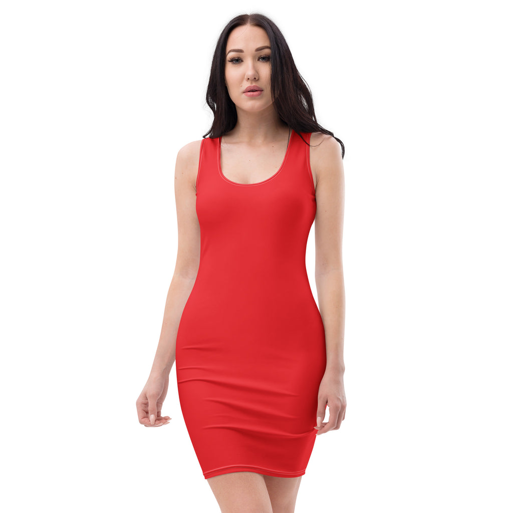 Women's Red Bodycon Dress – Buttery Soft Fit With UPF 50+ Sun Protection
