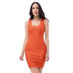 Women's Orange Bodycon Dress – Buttery Soft Fit With UPF 50+ Sun Protection