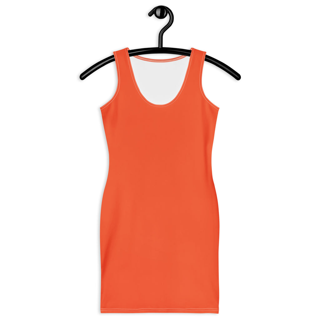 Women's Orange Bodycon Dress – Buttery Soft Fit With UPF 50+ Sun Protection
