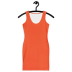 Women's Orange Bodycon Dress – Buttery Soft Fit With UPF 50+ Sun Protection