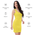 Women's Yellow Bodycon Dress – Buttery Soft Fit With UPF 50+ Sun Protection