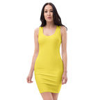Women's Yellow Bodycon Dress – Buttery Soft Fit With UPF 50+ Sun Protection