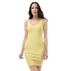 Women's Soft Yellow Bodycon Dress – Buttery Soft Fit With UPF 50+ Sun Protection