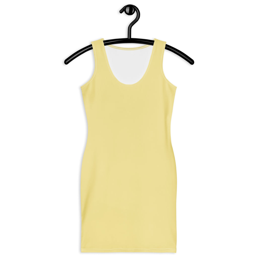 Women's Soft Yellow Bodycon Dress – Buttery Soft Fit With UPF 50+ Sun Protection