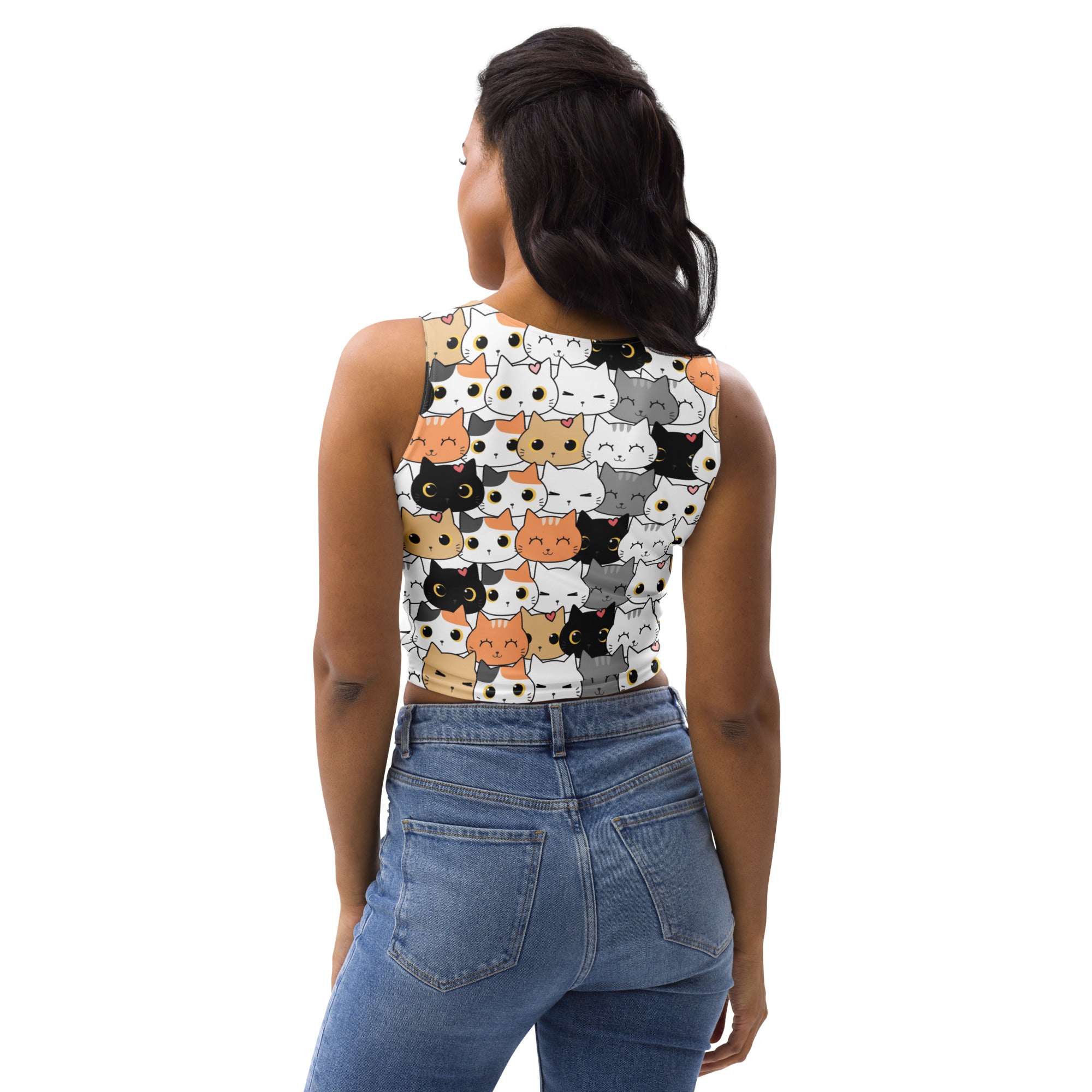 Women's Cat Buttery Soft Crop Top